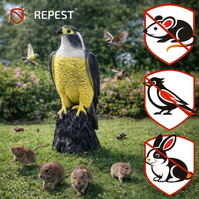Repest Valk Vogelverschrikker - Realistisch en Diervriendelijk