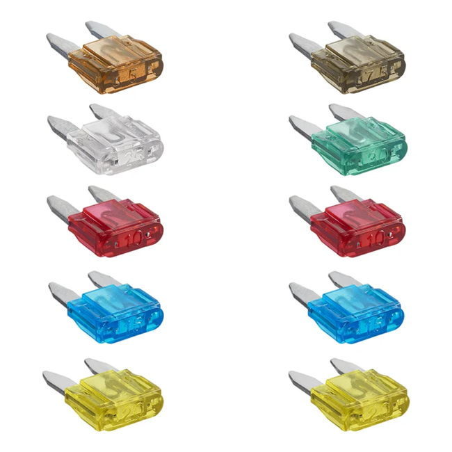 ProPlus Mini steekzekeringen - assorti - 10-delig - diverse ampères