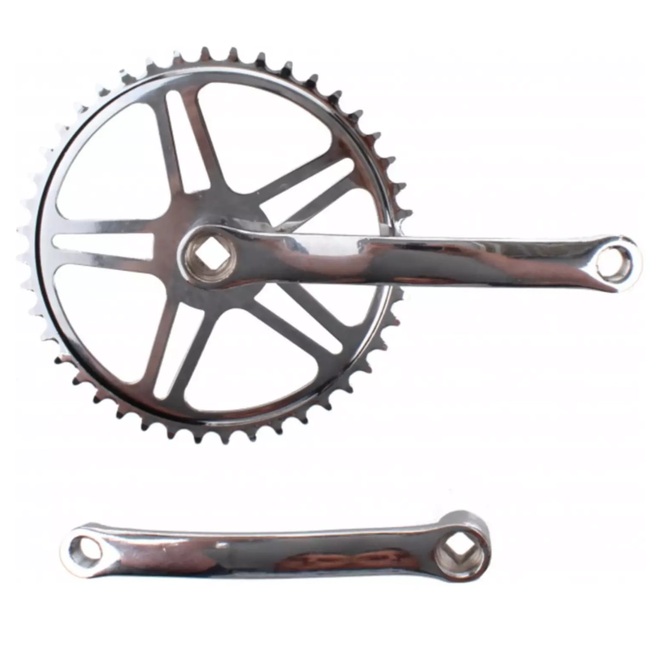 Falkx Crankstel - 44T - Staal - Zilver - 170 mm - Spieloos - Stadsfiets