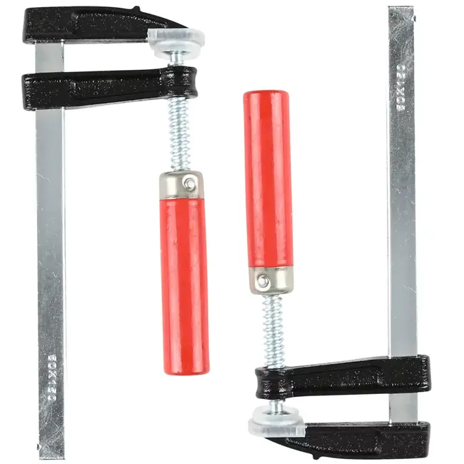 Benson Lijmklemset - 15 cm klembereik - 2 stuks - smeedbaar gietijzer - beschermkapjes