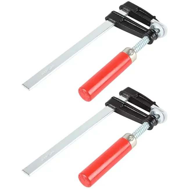 Benson Lijmklemset - 15 cm klembereik - 2 stuks - smeedbaar gietijzer - beschermkapjes