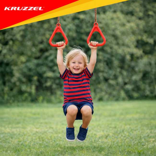 Kruzzel 2-in-1 schommel met Trapeze - Verstelbaar - 100kg draagkracht