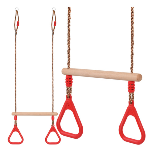 Kruzzel 2-in-1 schommel met Trapeze - Verstelbaar - 100kg draagkracht