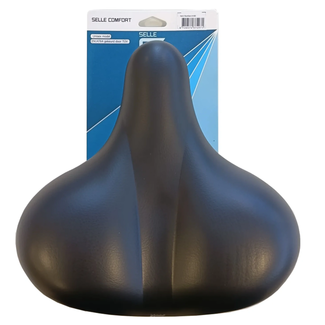 Selle Comfort Comfort fietszadel zwart 275 mm breed heavy duty voor dagelijks gebruik en lange ritten