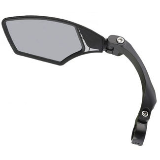 Mirage Fietsspiegel met klem zwart en licht dimmend vlak glas voor fiets en elektrische fiets