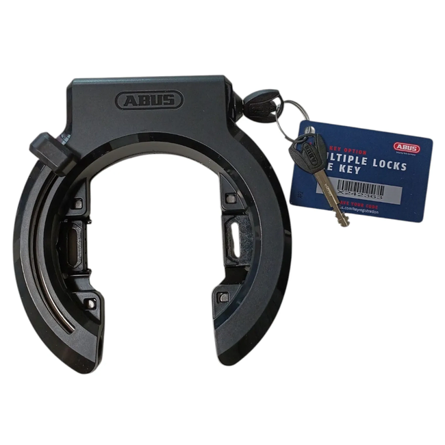 ABUS Ringslot ART2 zwart met sleutelbediening, plug-in optie en stevige fietsbeveiliging