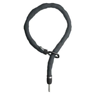 ABUS Insteekketting 100 cm zwart met Loop-Ring, textielhoes en plug-in aansluiting