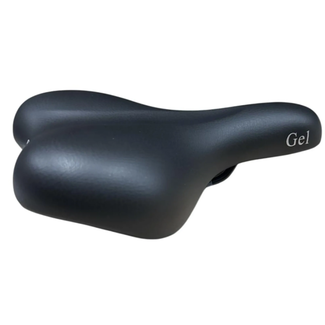 Selle Comfortabel fietszadel met gel vulling - 26 x 18 cm - Zwart