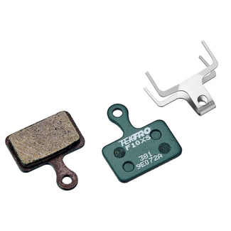 Tektro Schijfremblok - Resin compound - Geluidsarm - Staalplaat - Groen - 26x30mm - Per paar