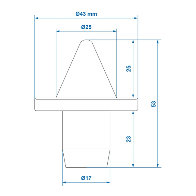ProPlus Puntdop - Kunststof - Ø 19 mm - Zwart - Multifunctioneel