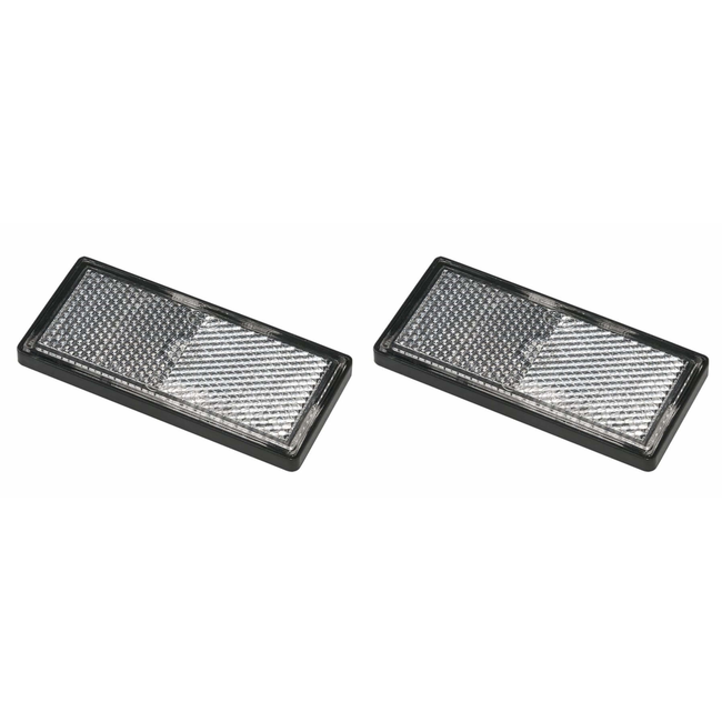 ProPlus Zelfklevende reflectoren - rechthoekig - wit - 85 x 39 mm - 2 stuks