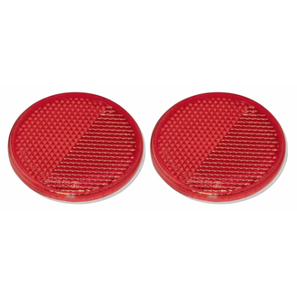 ProPlus Zelfklevende ronde reflectoren - rood - 60 mm - 2 stuks