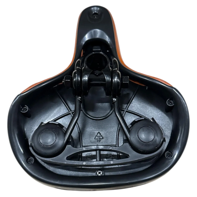 Selle Comfortabel fietszadel - breed zitvlak - ventilatiesleuf - bruine kleur - unisex