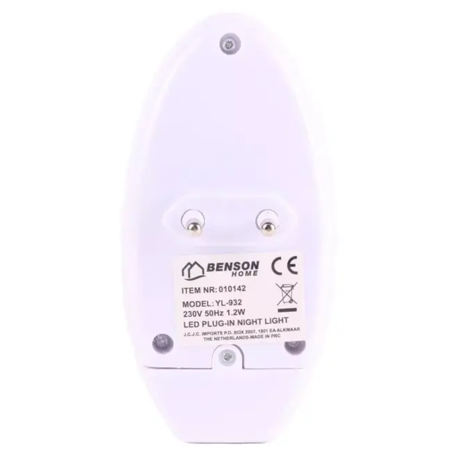 Benson Insectenlamp plug-in - UV-licht - Met opvangbakje - Energiezuinig - Wit