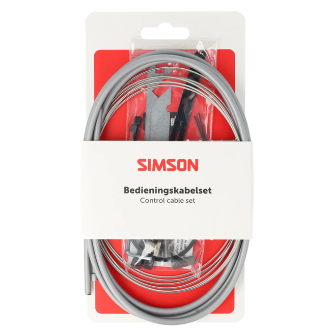 Simson Grijze versnellingskabelset 2,25 m voor Nexus 4/7/8 met RVS binnenkabel en inbussleutel