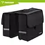 Trizand dubbele fietstas voor bagagedrager – 28 liter – 600D polyester – waterbestendig – reflectoren – zwart
