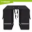 Trizand dubbele fietstas voor bagagedrager – 28 liter – 600D polyester – waterbestendig – reflectoren – zwart