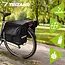 Trizand dubbele fietstas voor bagagedrager – 28 liter – 600D polyester – waterbestendig – reflectoren – zwart