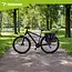 Trizand dubbele fietstas voor bagagedrager – 28 liter – 600D polyester – waterbestendig – reflectoren – zwart