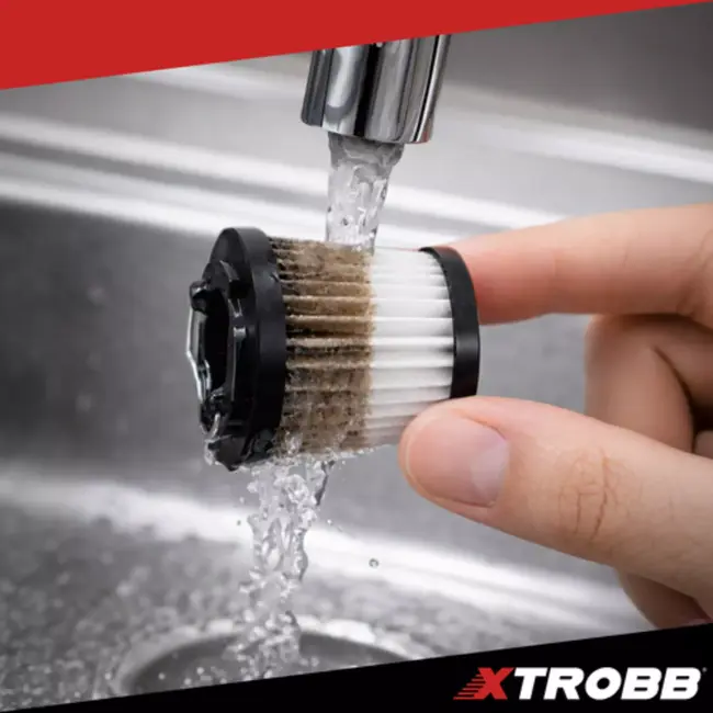 Xtrobb wasbaar HEPA-filter – set van 2 stuks – 4,5 × 4,5 cm – polypropyleen – voor Xtrobb ProVac 24263