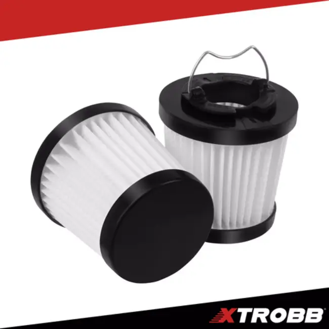 Xtrobb wasbaar HEPA-filter – set van 2 stuks – 4,5 × 4,5 cm – polypropyleen – voor Xtrobb ProVac 24263