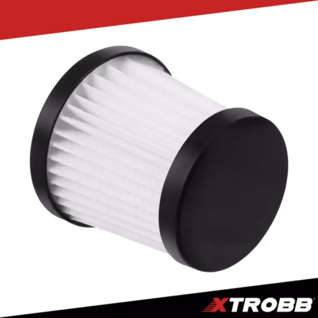 Xtrobb wasbaar HEPA-filter – set van 2 stuks – 4,5 × 4,5 cm – polypropyleen – voor Xtrobb ProVac 24263