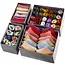 Ruhhy Lade organizers set 4 stuks grijs met vakken voor sokken ondergoed en accessoires