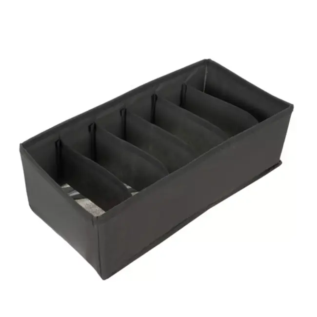 Ruhhy Lade organizers set 4 stuks grijs met vakken voor sokken ondergoed en accessoires