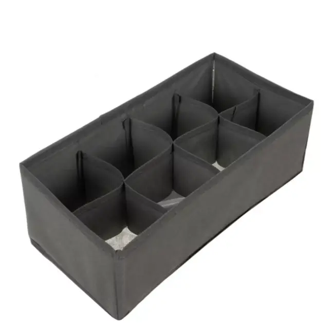 Ruhhy Lade organizers set 4 stuks grijs met vakken voor sokken ondergoed en accessoires