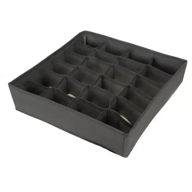 Ruhhy Lade organizers set 4 stuks grijs met vakken voor sokken ondergoed en accessoires