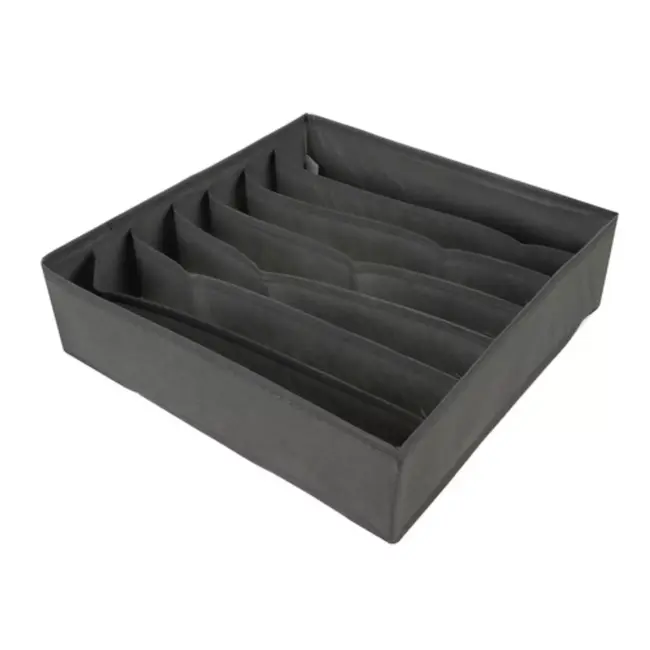 Ruhhy Lade organizers set 4 stuks grijs met vakken voor sokken ondergoed en accessoires
