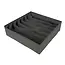 Ruhhy Lade organizers set 4 stuks grijs met vakken voor sokken ondergoed en accessoires