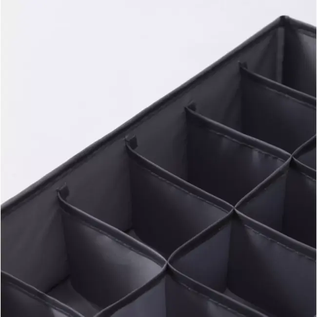 Ruhhy Lade organizers set 4 stuks grijs met vakken voor sokken ondergoed en accessoires