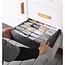 Ruhhy Lade organizers set 4 stuks grijs met vakken voor sokken ondergoed en accessoires