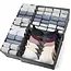 Ruhhy Lade organizers set 4 stuks grijs met vakken voor sokken ondergoed en accessoires