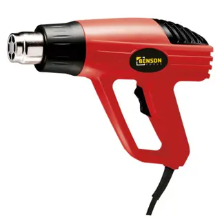 Benson Heteluchtpistool 2000 watt Rood/Zwart met 1,8 meter snoer en vier accessoires