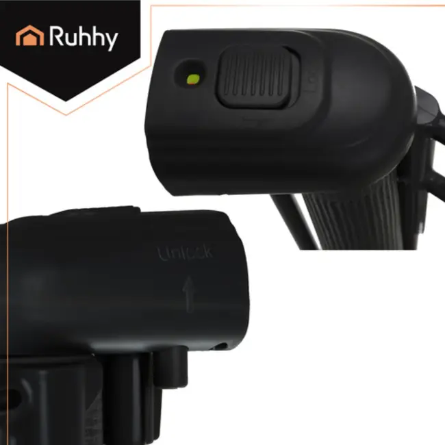 Ruhhy Veiligheidshekje zwart 160 cm uitschuifbaar voor trap en deuropening