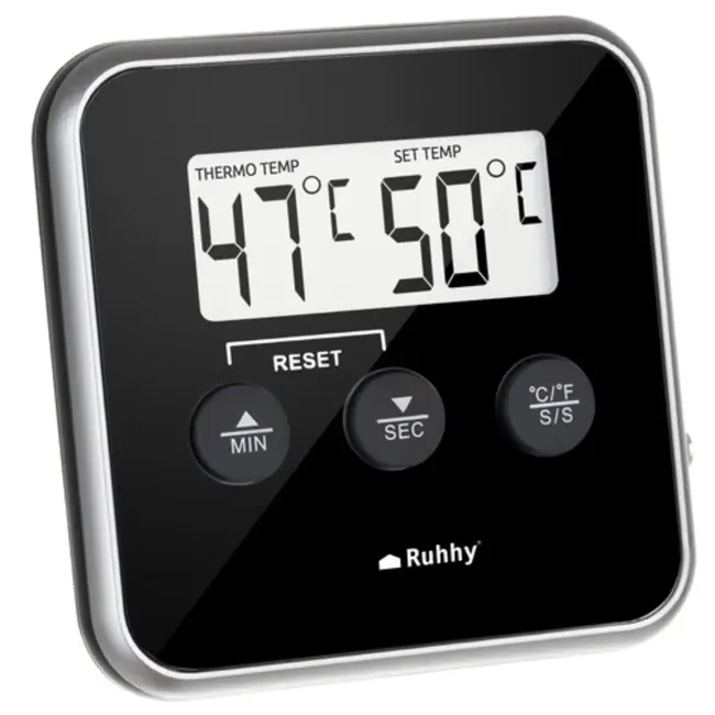 Ruhhy Digitale keukenthermometer met sonde, LCD-scherm en meetbereik tot 250 graden Celsius