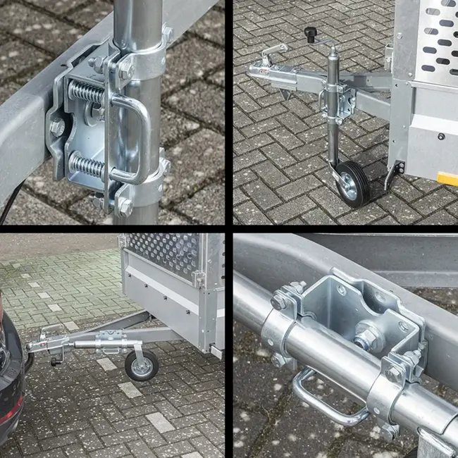 ProPlus Kantelbare neuswielklem 48 mm met verzinkt stalen bevestiging, Ø11 mm gatmaat en 300 kg draagvermogen voor aanhanger