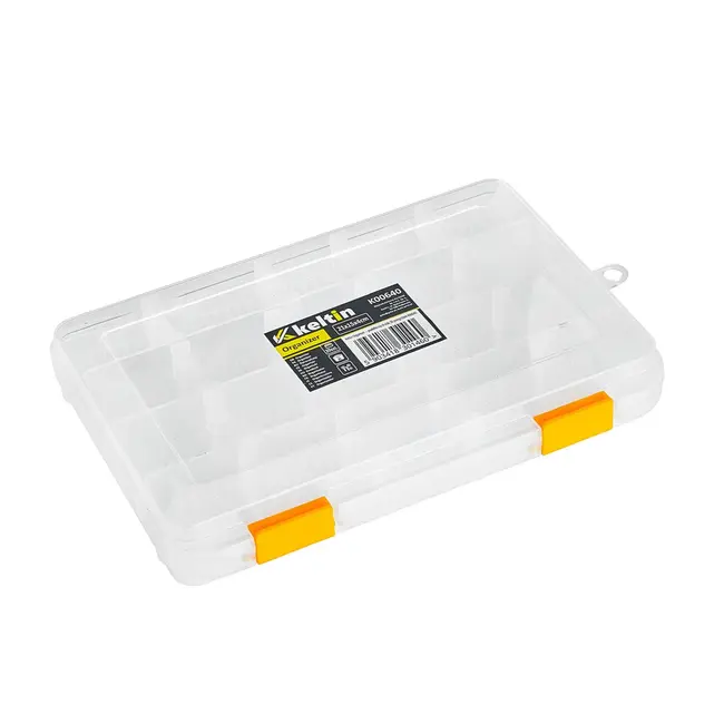 Keltin Kunststof organizer 21 x 15 x 4 cm met 20 vakken, verstelbare indeling en hanglus