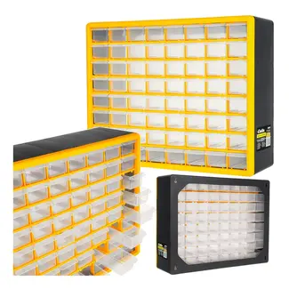 Keltin Kunststof lade-organizer 50 x 16 x 39 cm met 64 lades voor schroeven en onderdelen