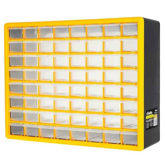 Keltin Kunststof lade-organizer 50 x 16 x 39 cm met 64 lades voor schroeven en onderdelen