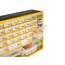 Keltin Kunststof lade-organizer 50 x 16 x 39 cm met 44 lades voor schroeven en onderdelen