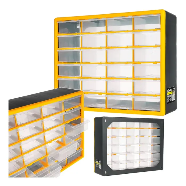 Keltin Kunststof lade-organizer 50 x 16 x 39 cm met 24 ruime lades voor onderdelen