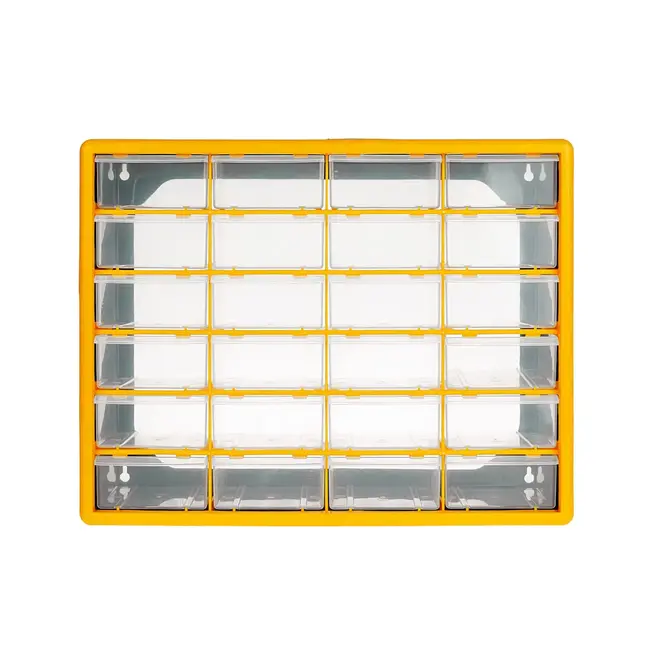 Keltin Kunststof lade-organizer 50 x 16 x 39 cm met 24 ruime lades voor onderdelen