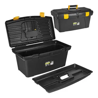 Keltin Kunststof gereedschapskist 56 x 29 x 27,5 cm met tray, handgreep en 2 sluitingen