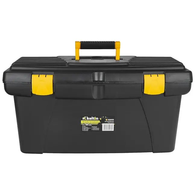 Keltin Kunststof gereedschapskist 56 x 29 x 27,5 cm met tray, handgreep en 2 sluitingen