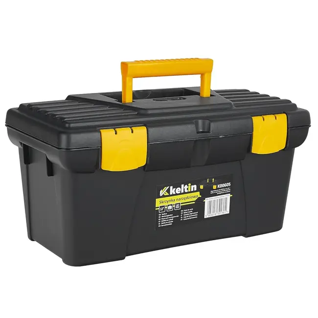 Keltin Kunststof gereedschapskist 32 x 17 x 17 cm met tray, handgreep en 2 sluitingen