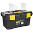 Keltin Kunststof gereedschapskist 49 x 27,5 x 24 cm met 2 organizers, tray, bitsvak en sluitingen