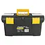 Keltin Kunststof gereedschapskist 49 x 27,5 x 24 cm met 2 organizers, tray, bitsvak en sluitingen